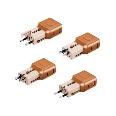 Energea Travelgo 1-Port Usb-C & 1-Port Usb-A 35W Travel Adapter - Orange